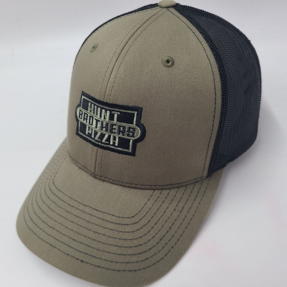 Hunt Brothers Pizza Hat Snapback Trucker Mesh Richardson Green Black Logo Men